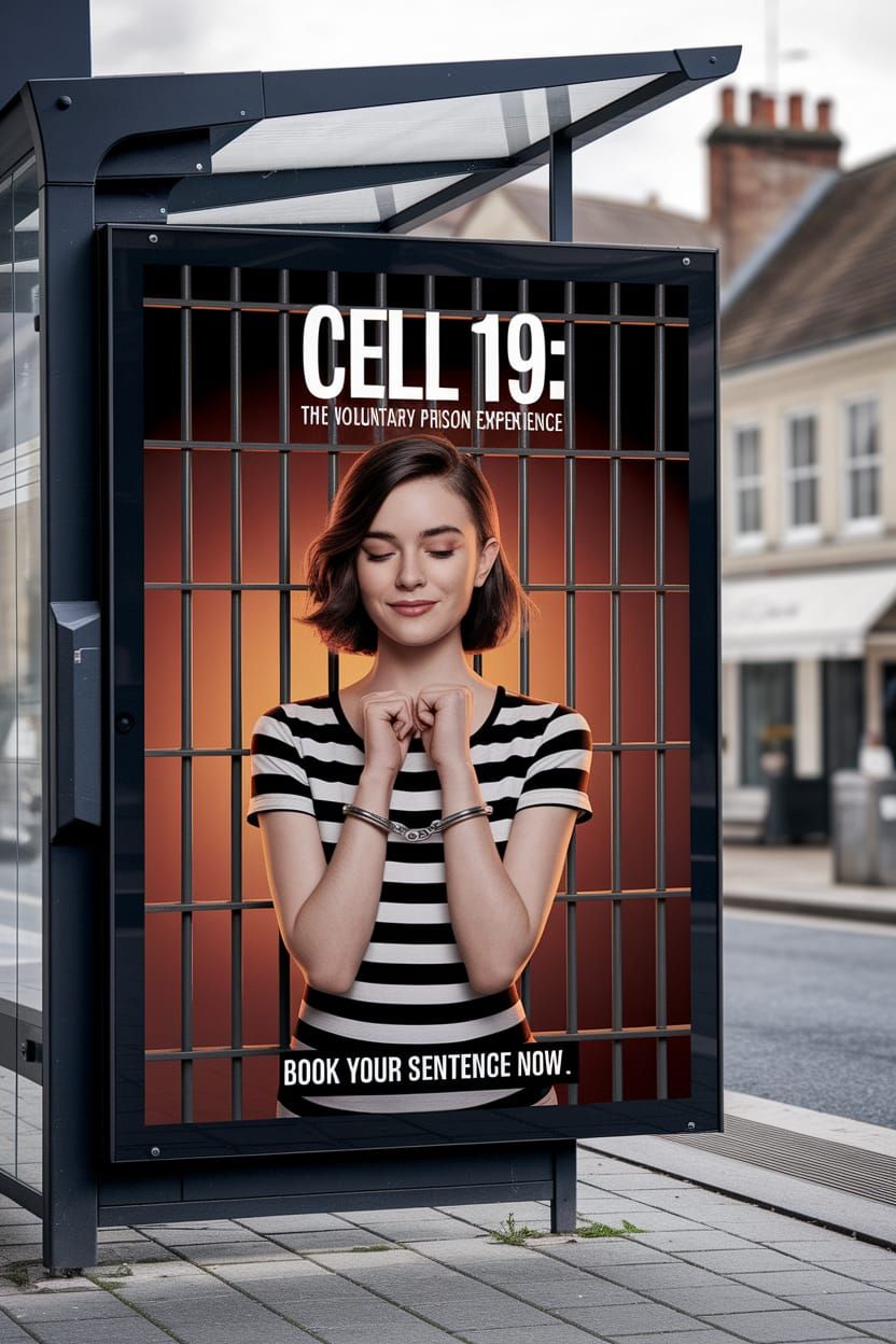 Elegant Prisoner in Modern Digital Art Poster