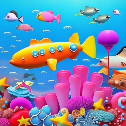 The long yellow fish wants to be a submarine 🐟