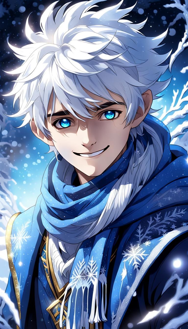 Jack Frost Smiling, Detailed Matte Painting in 8K