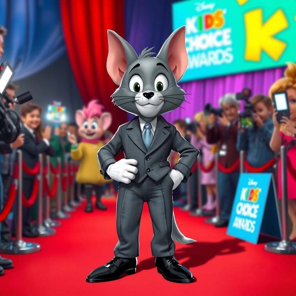 Thomas the Cat Stuns on Red Carpet at Kids' Choice Awards