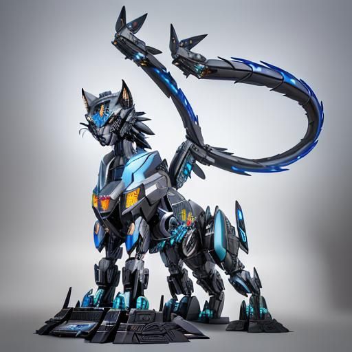 Cyberpunk Displacer Beast: Mechanical Cougar Automata