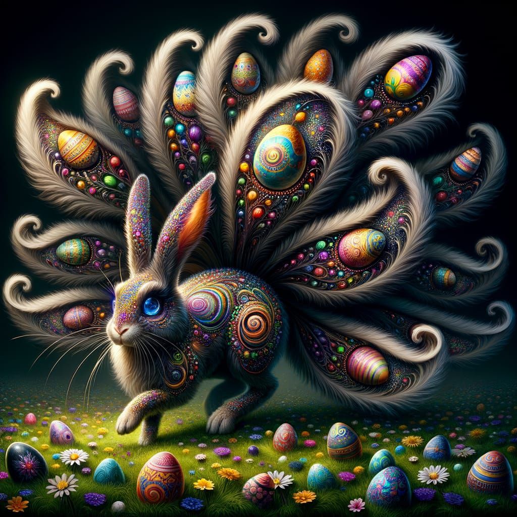 Fantastical Easter Rabbit Embodies Magical Realism in Dark, ...