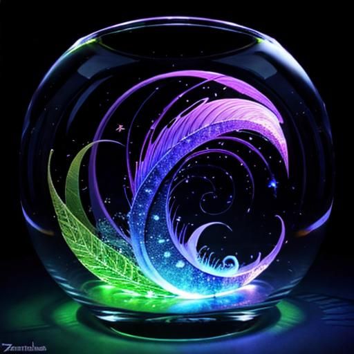 Psychedelic Pillow Fight Club in Art Nouveau Style