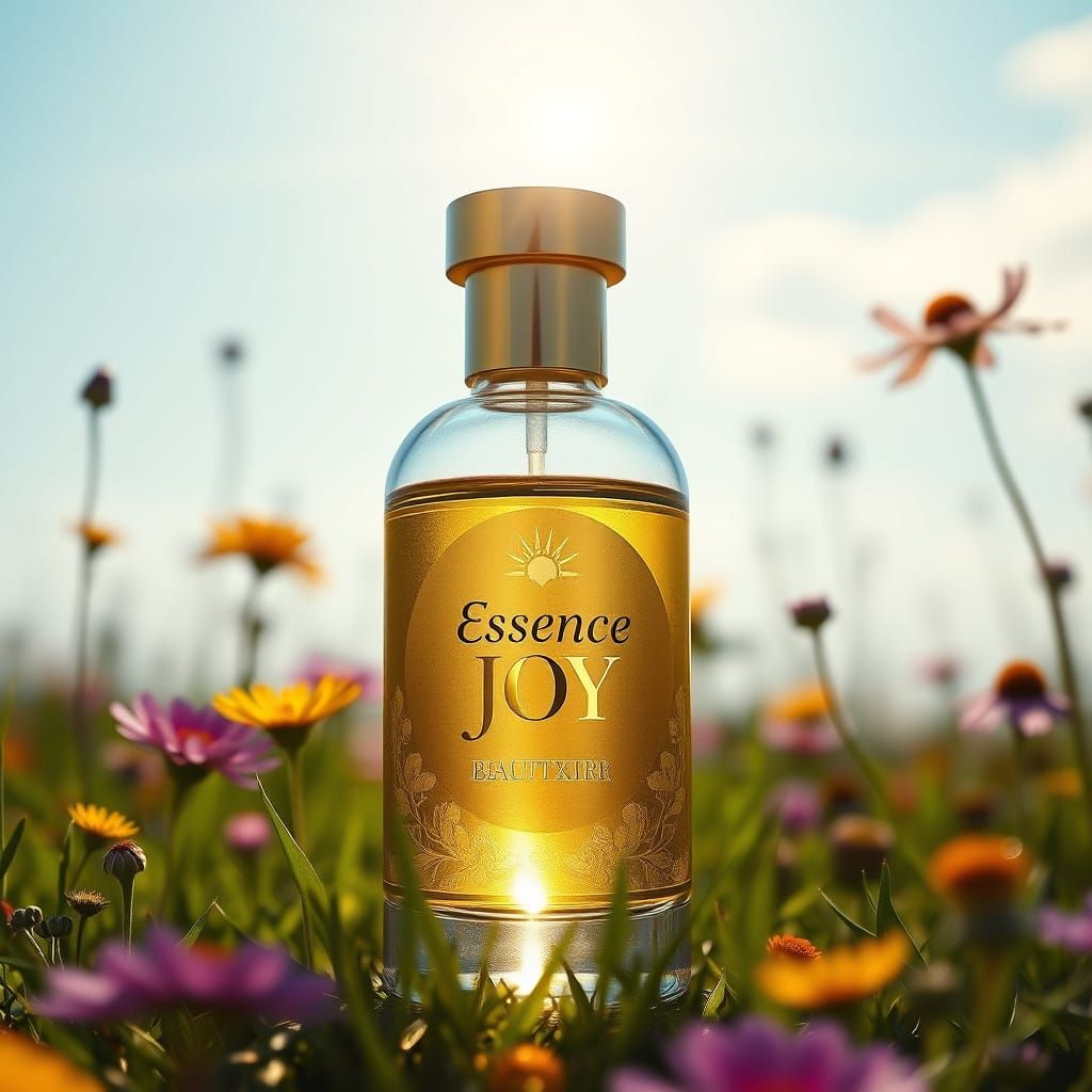 Radiant Elixir in Serene Sunlit Meadow