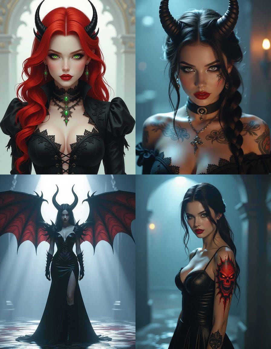 Dark Demon Model Laura in Bright Horror Concept Art