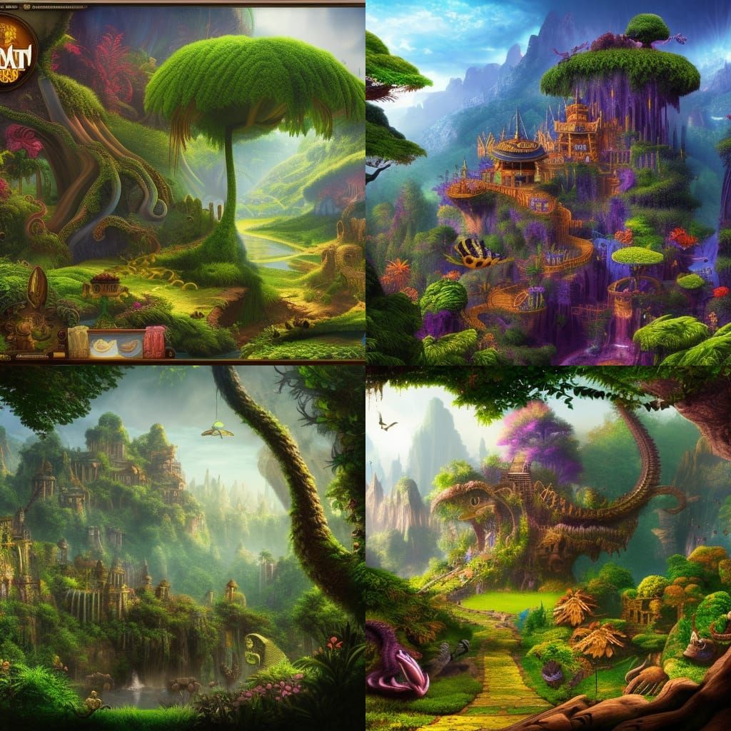 Detailed Jungle Kingdom Concept Art