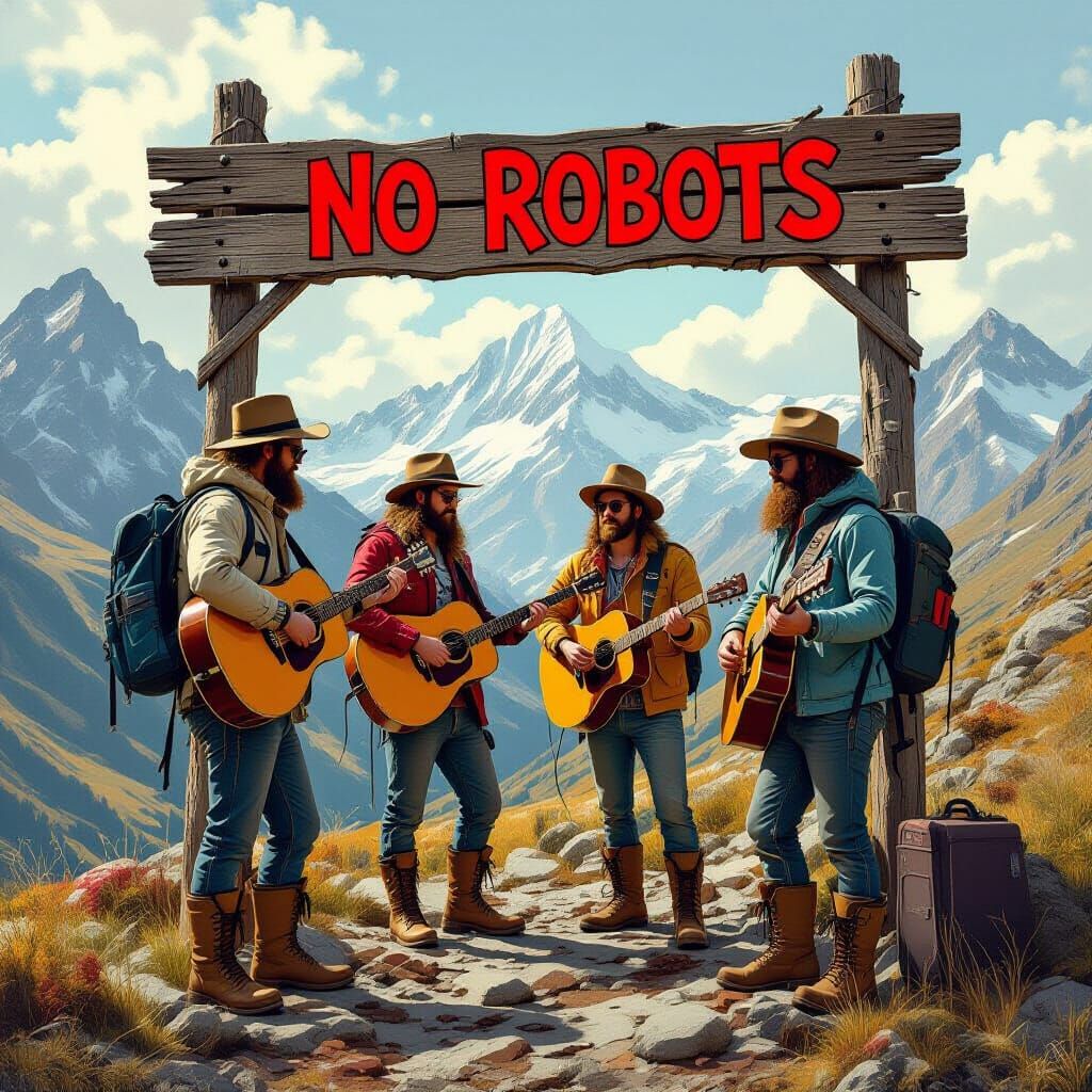 Rock Musicians' Anti-Robot Mountain Protest