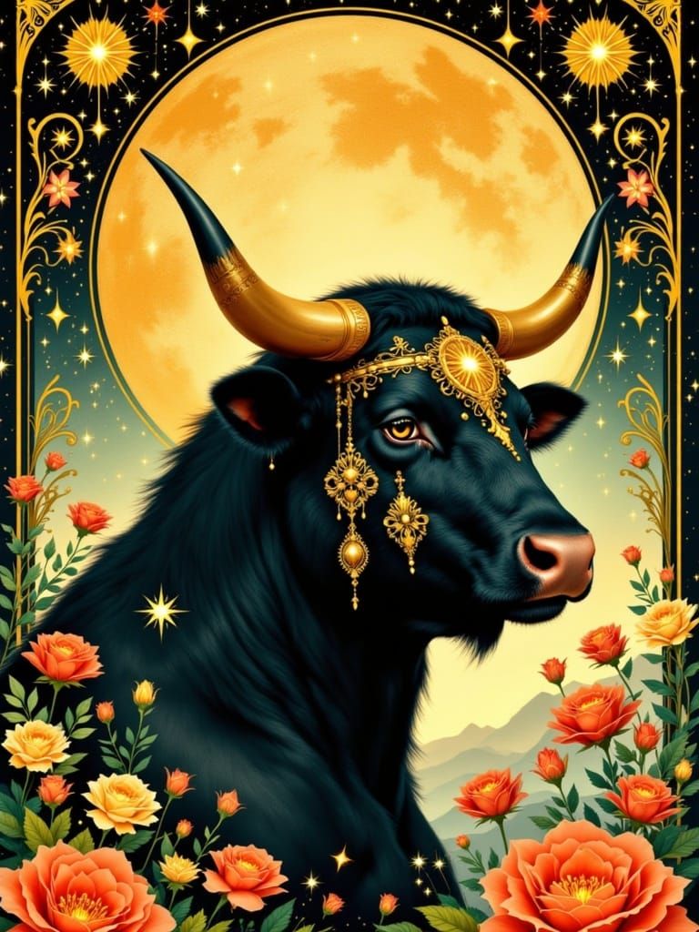 Celestial Bull in Golden Glory