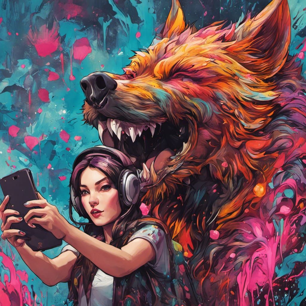 Happy Werewolf Selfie!