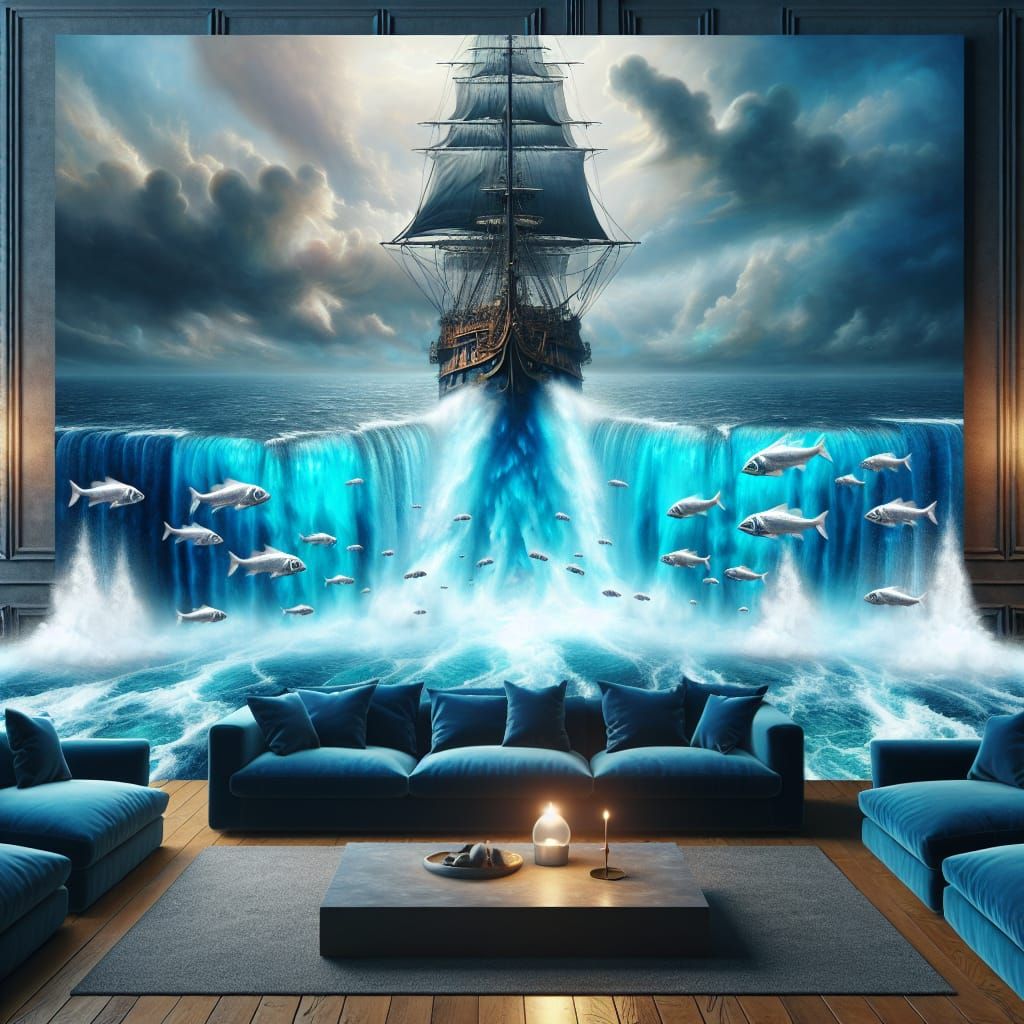 Ocean Painting Comes to Life in Fantasycore Style