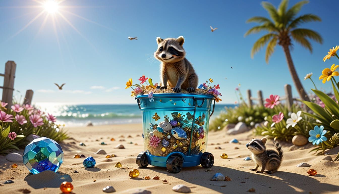 Raccoons' Futuristic Adventures: Stealth and Tech in a Fanta...