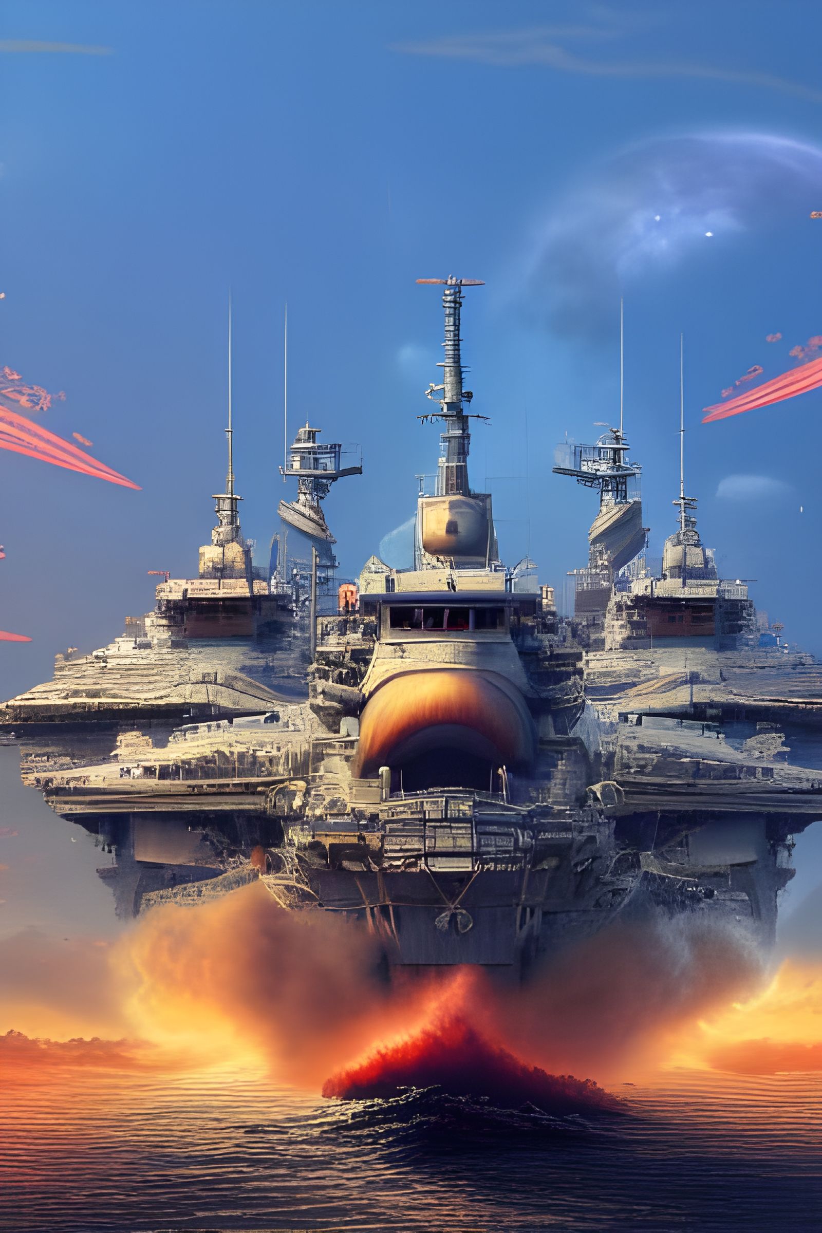 Epic Space Battleship Yamato: Digital Matte Painting