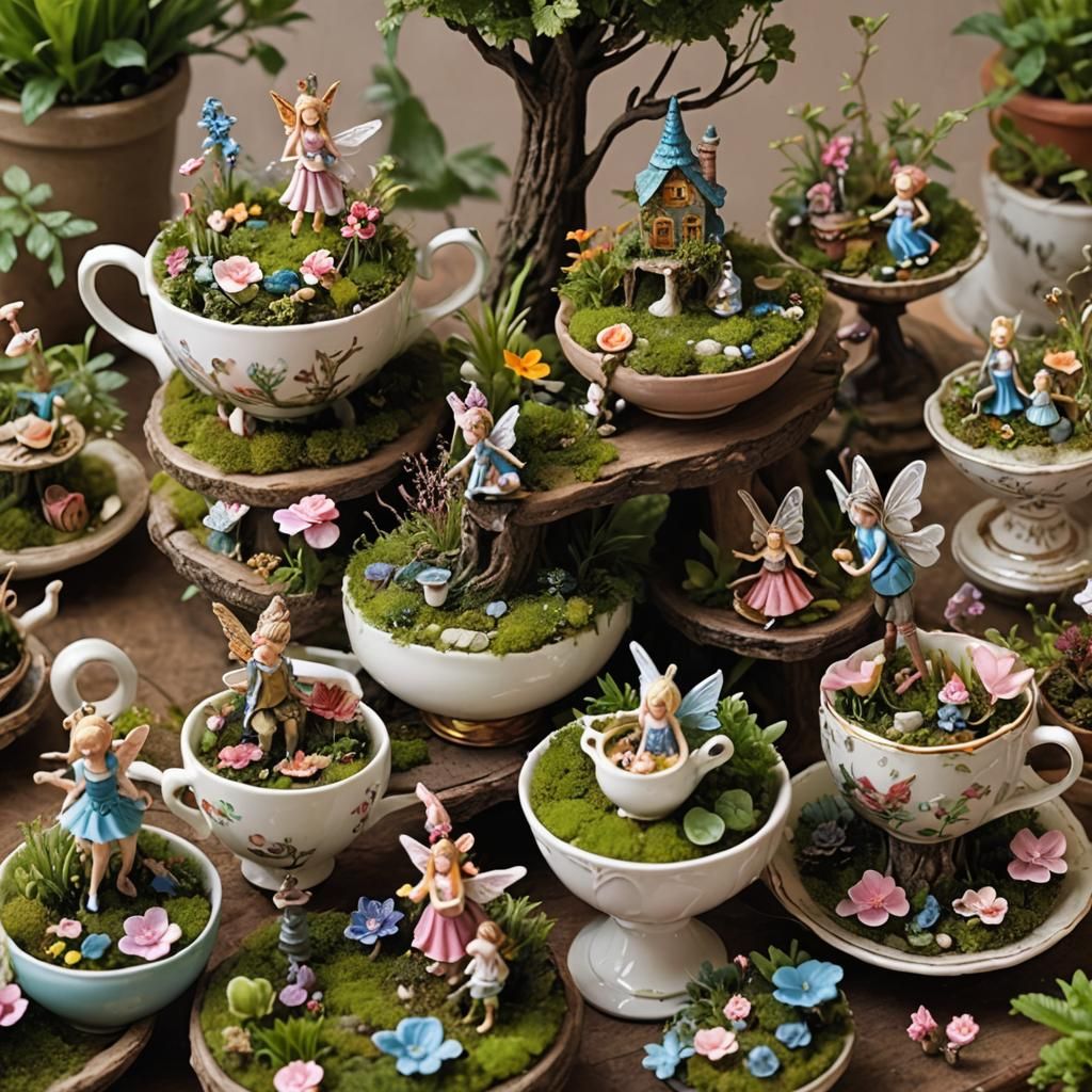 Enchanting Fairy Tale Teacup Worlds
