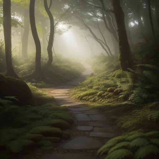 Green Wilderness Path in National Geographic Style
