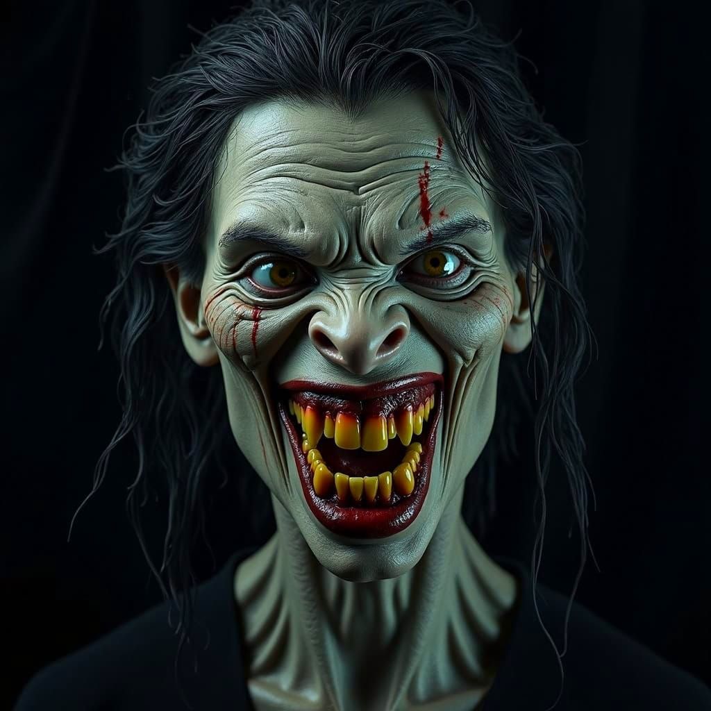 Tormented Woman in Hyper-Realistic Portrait