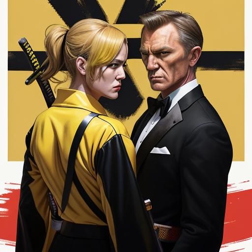 James Bond and Beatrix Kiddo (Kill Bill)