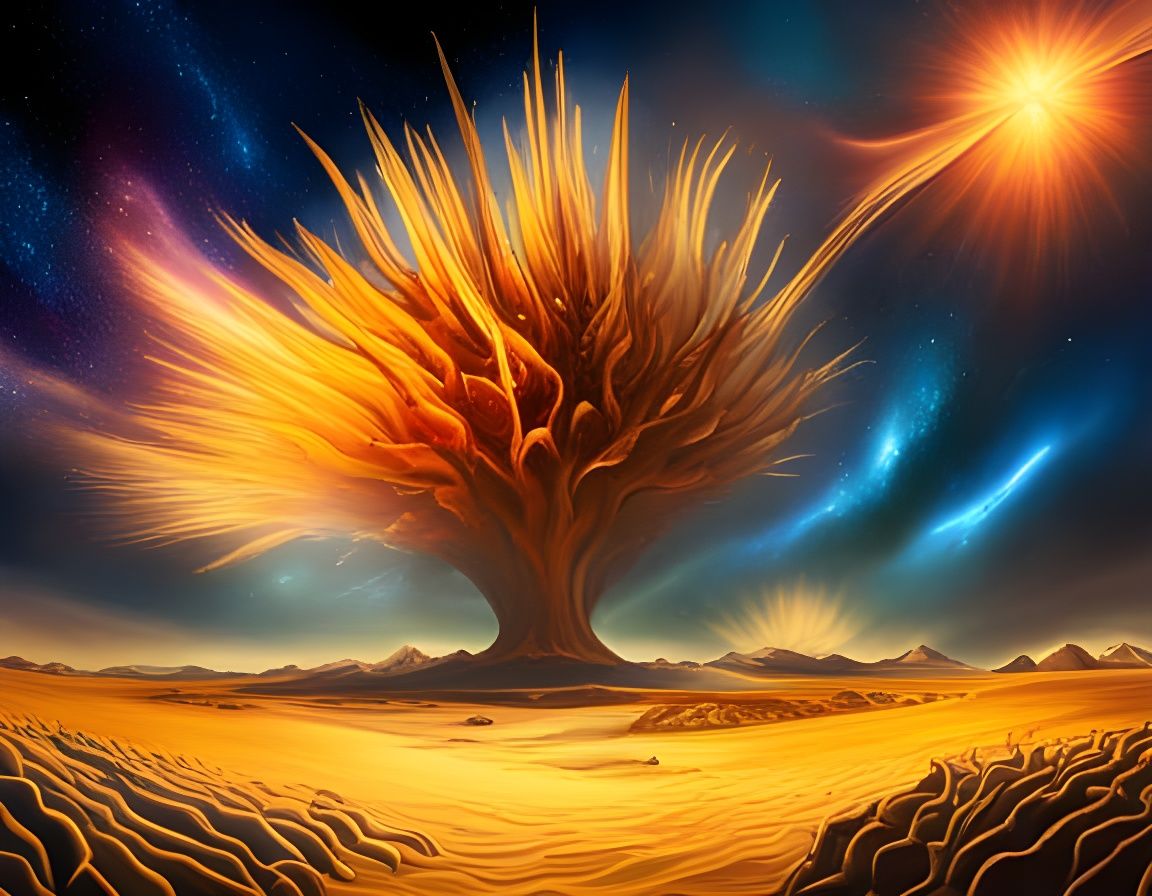 Exploding Star Nebula in Surreal Style