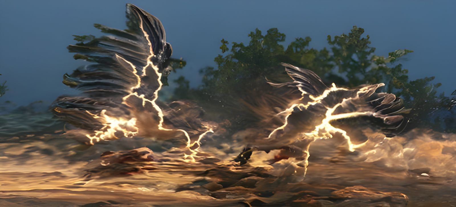 Angel of Lightning and Thunder in Renaissance Style