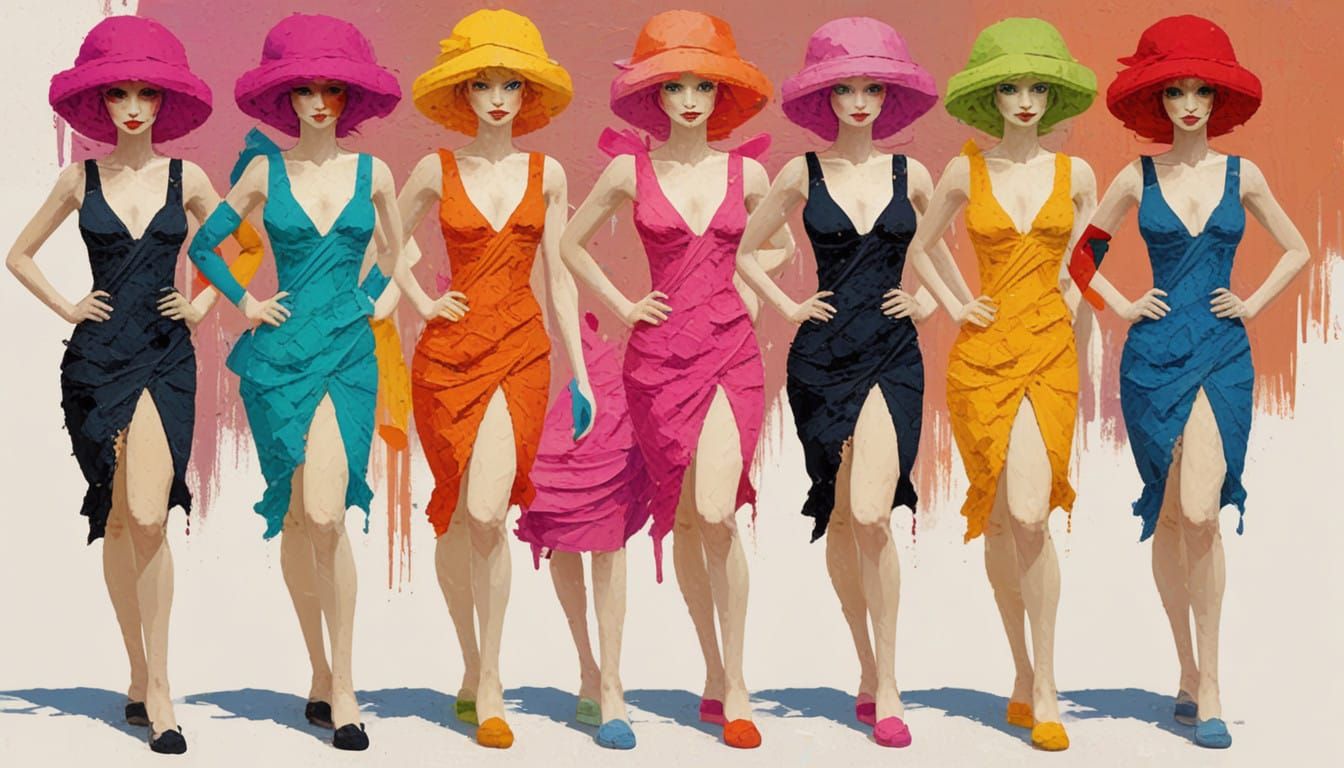 Vibrant Feline Parade in Urban Cityscape