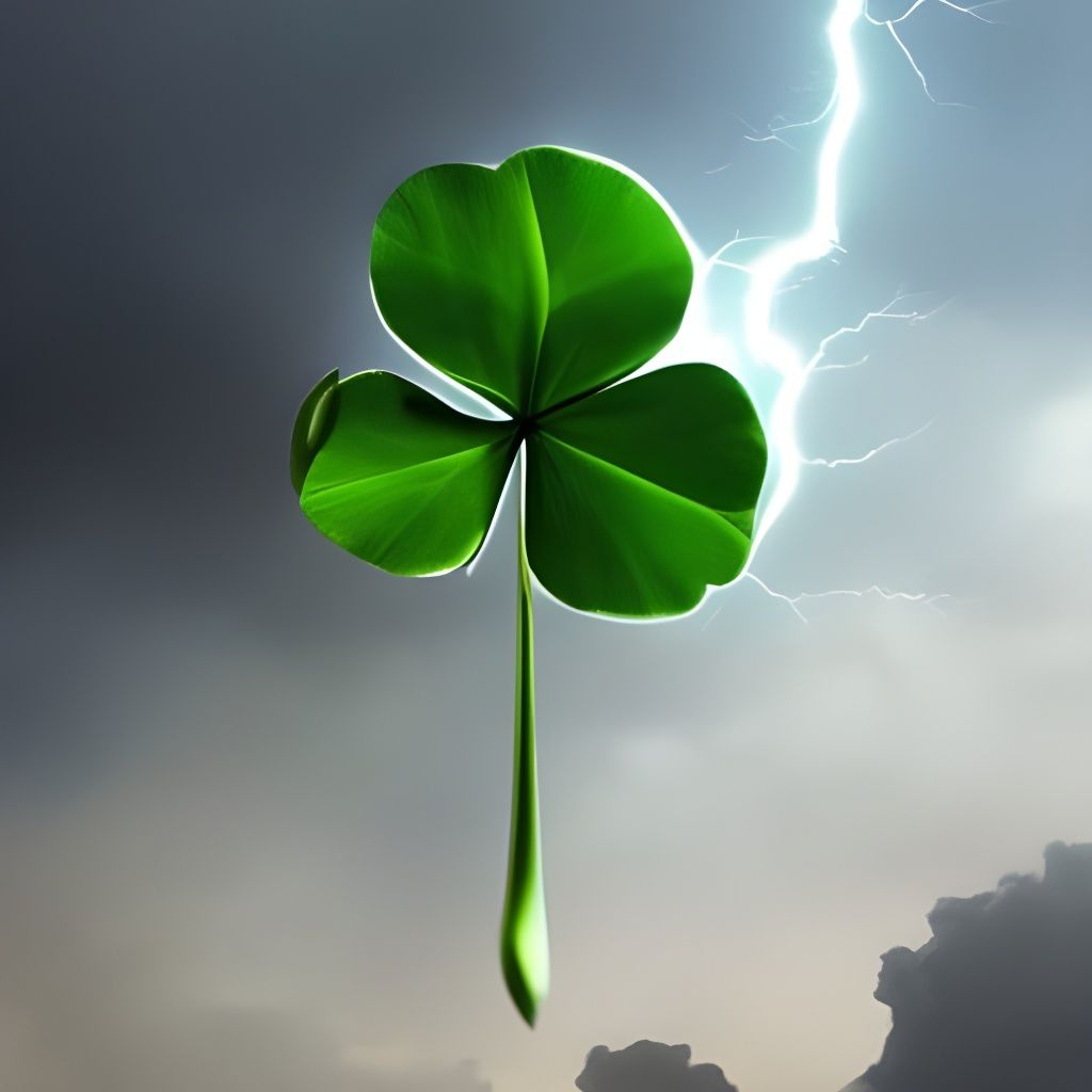 Lightning Strikes a Lucky Four-Leaf Clover