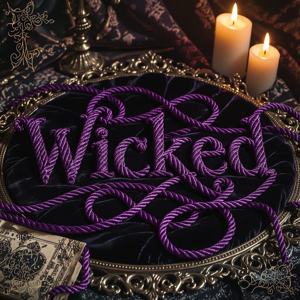 Dark Romance Novel Cover: Wicked in Silk Rope