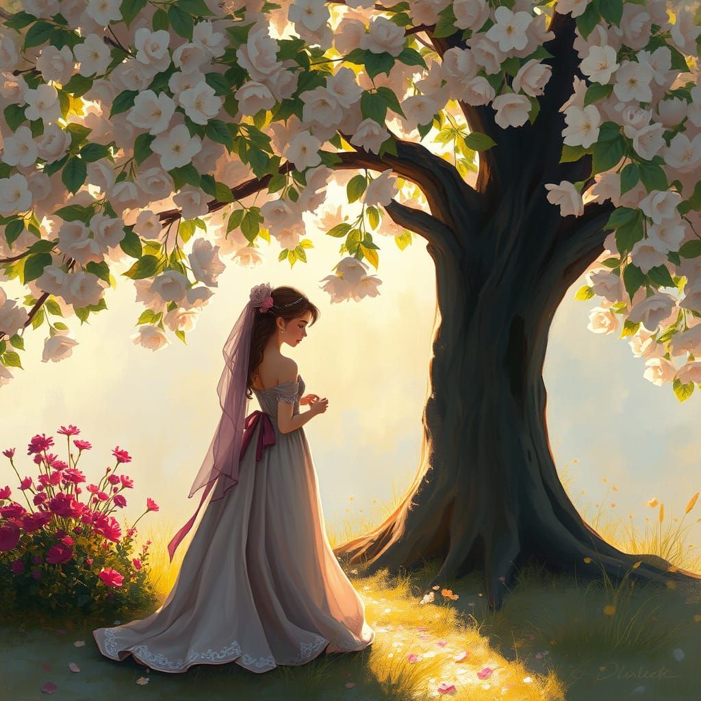 Romantic Whispers in a Sunlit Glade