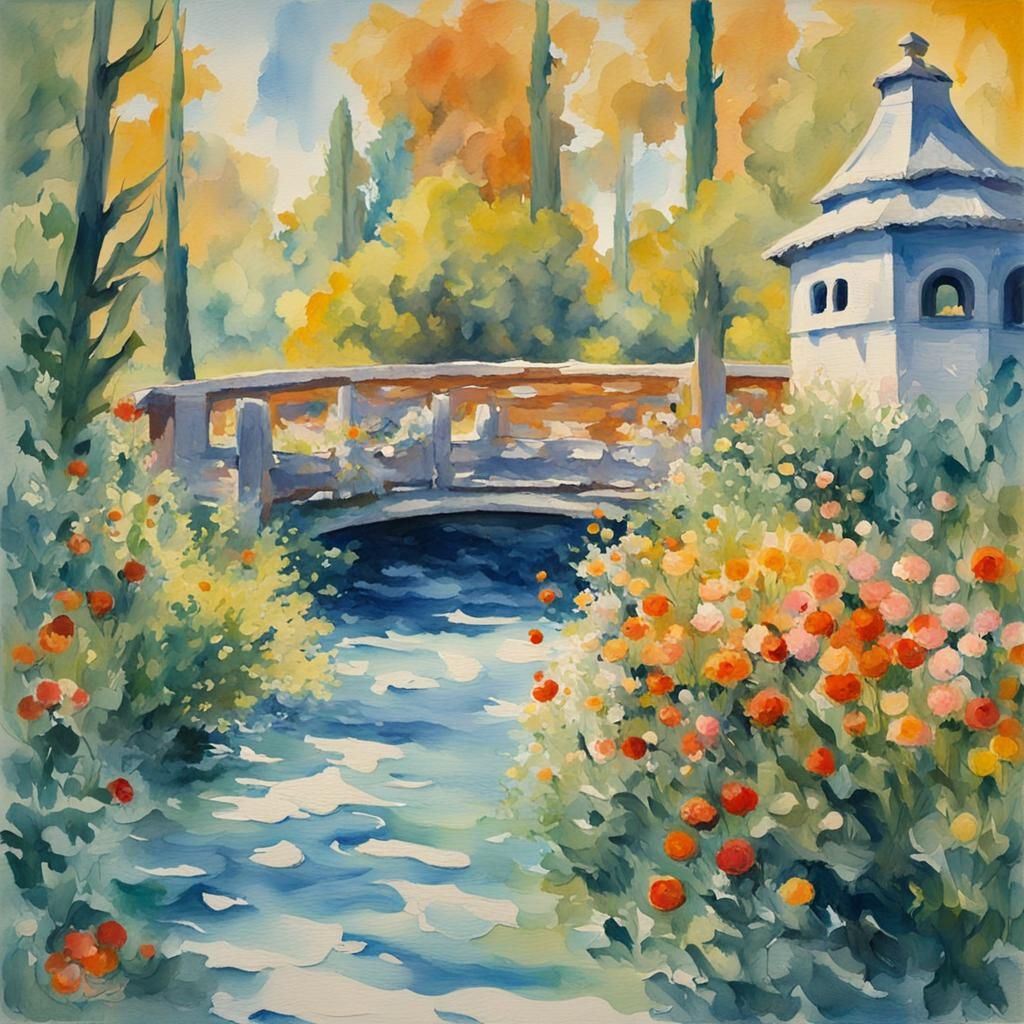 White Plush Sheep in Gouache Watercolor Style