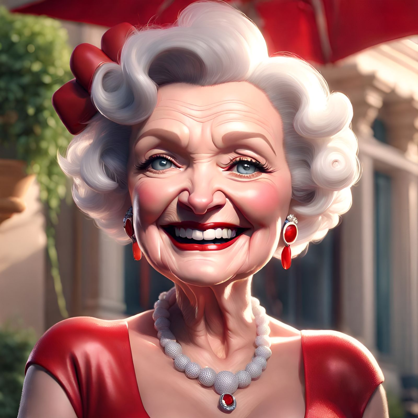 Betty White as Betty Boop: 3D Digital Art