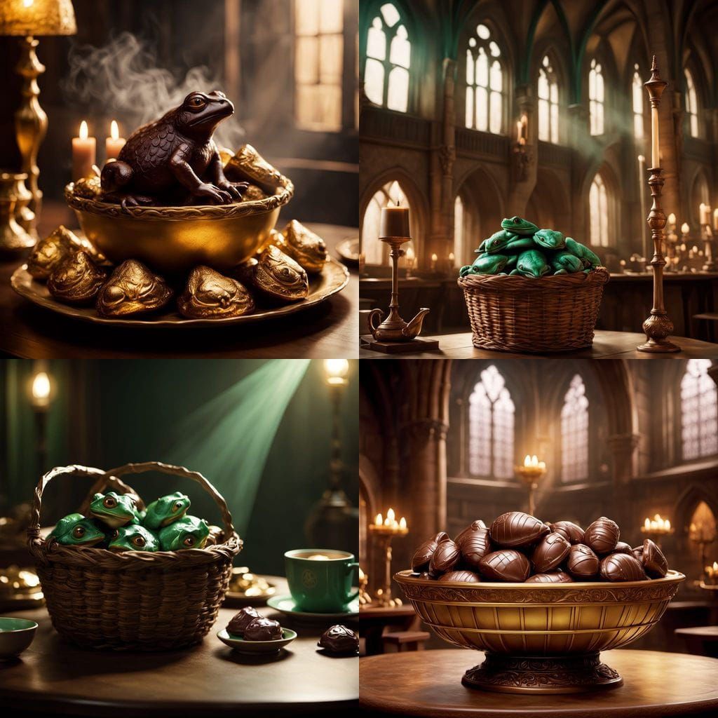 Harry Potter's Gryffindor Breakfast Table, Chocolate Frogs, ...