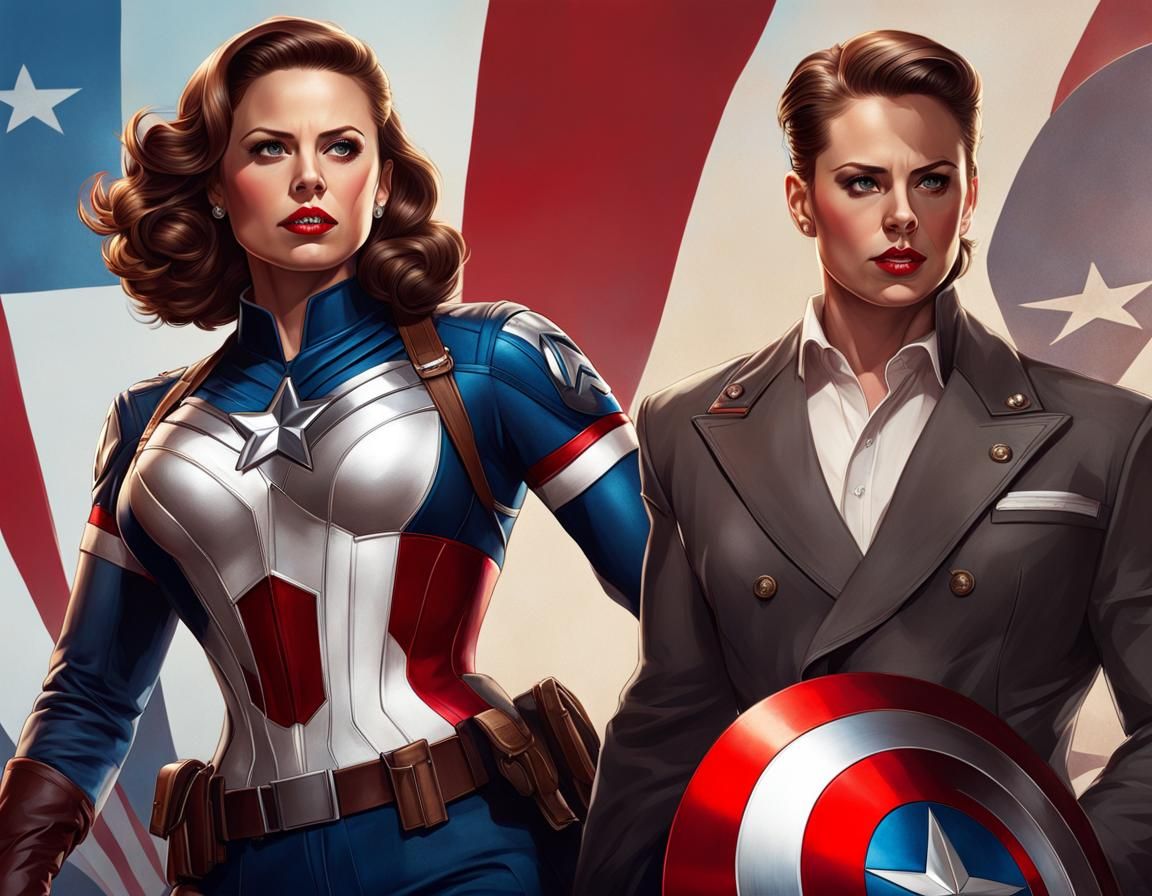 Actress Hayley Atwell as Peggy Carter in Captain America