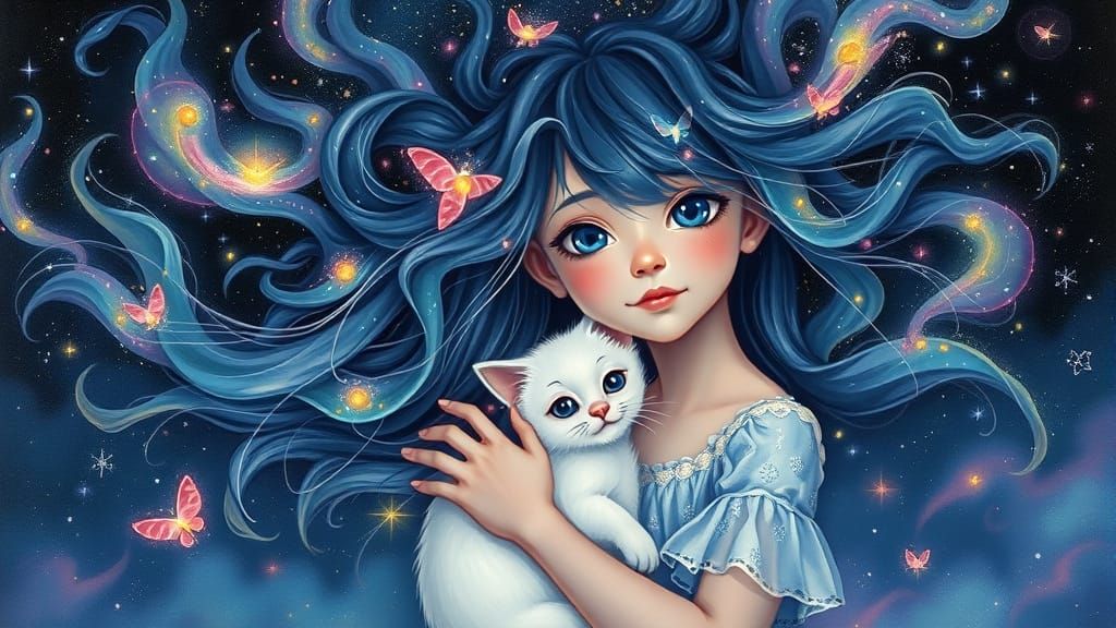 Ethereal Whimsy in Oil Painting Style