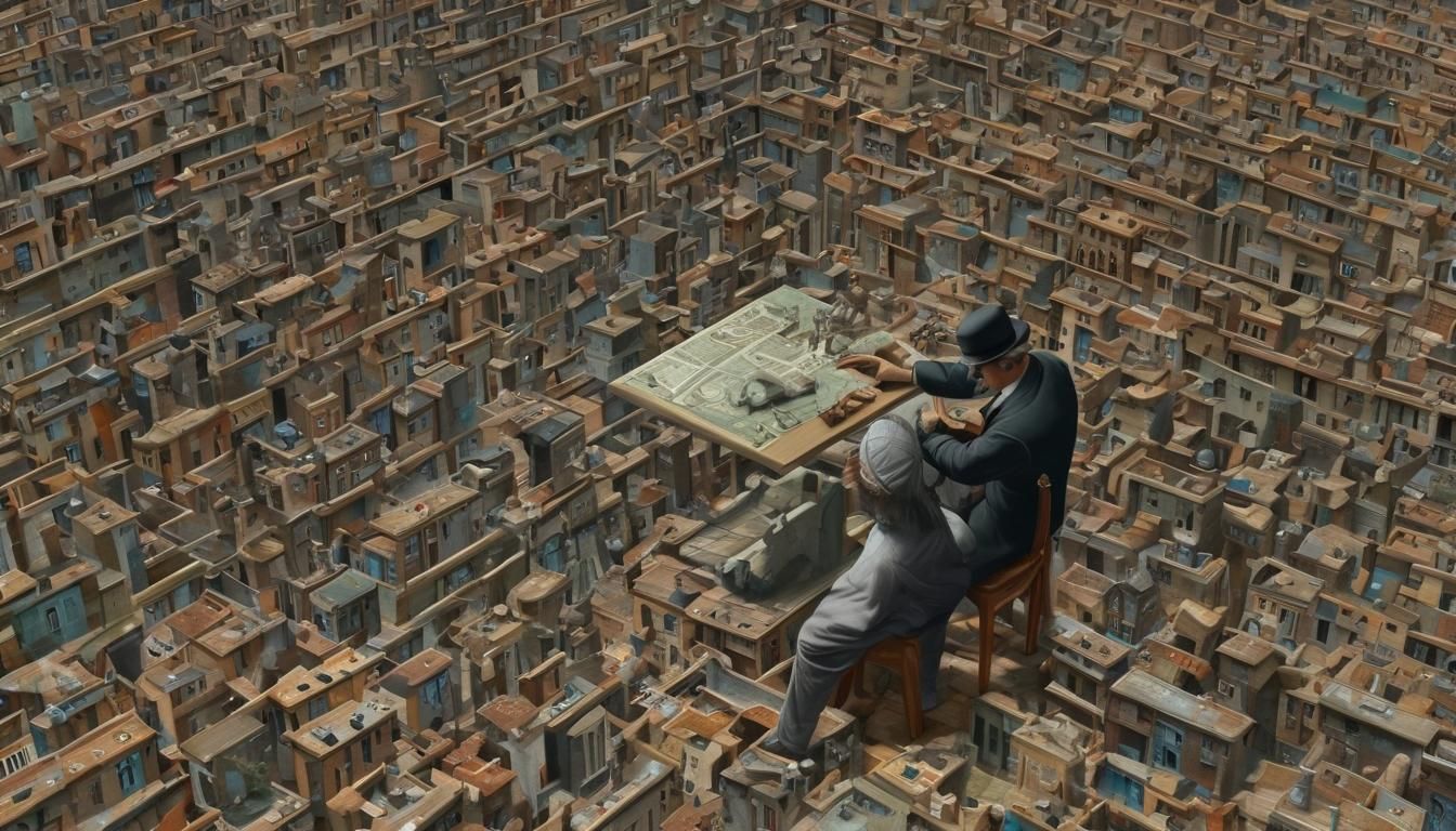 Surreal 3D Image Inspired by Masters