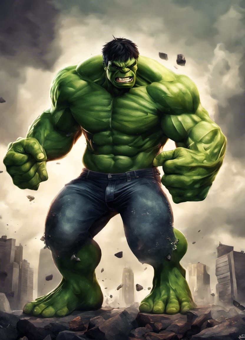 Realistic Hulk Rendering by Pixeloo