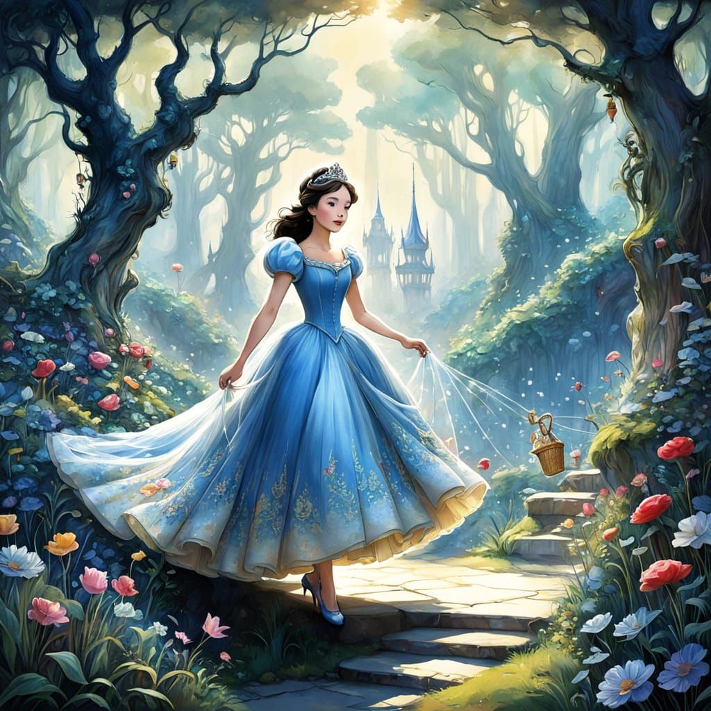 Whimsical Fairy Tale Characters in a Vibrant Dreamlike Lands...