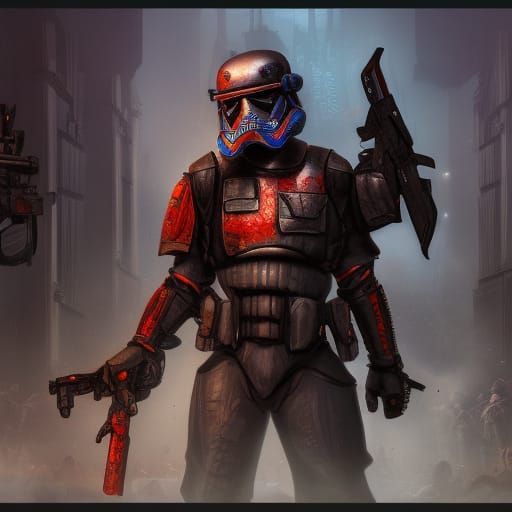 Imperial Purge Trooper: Detailed Matte Painting