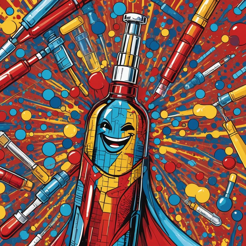 Vaccine Hero in Pop Art Glory