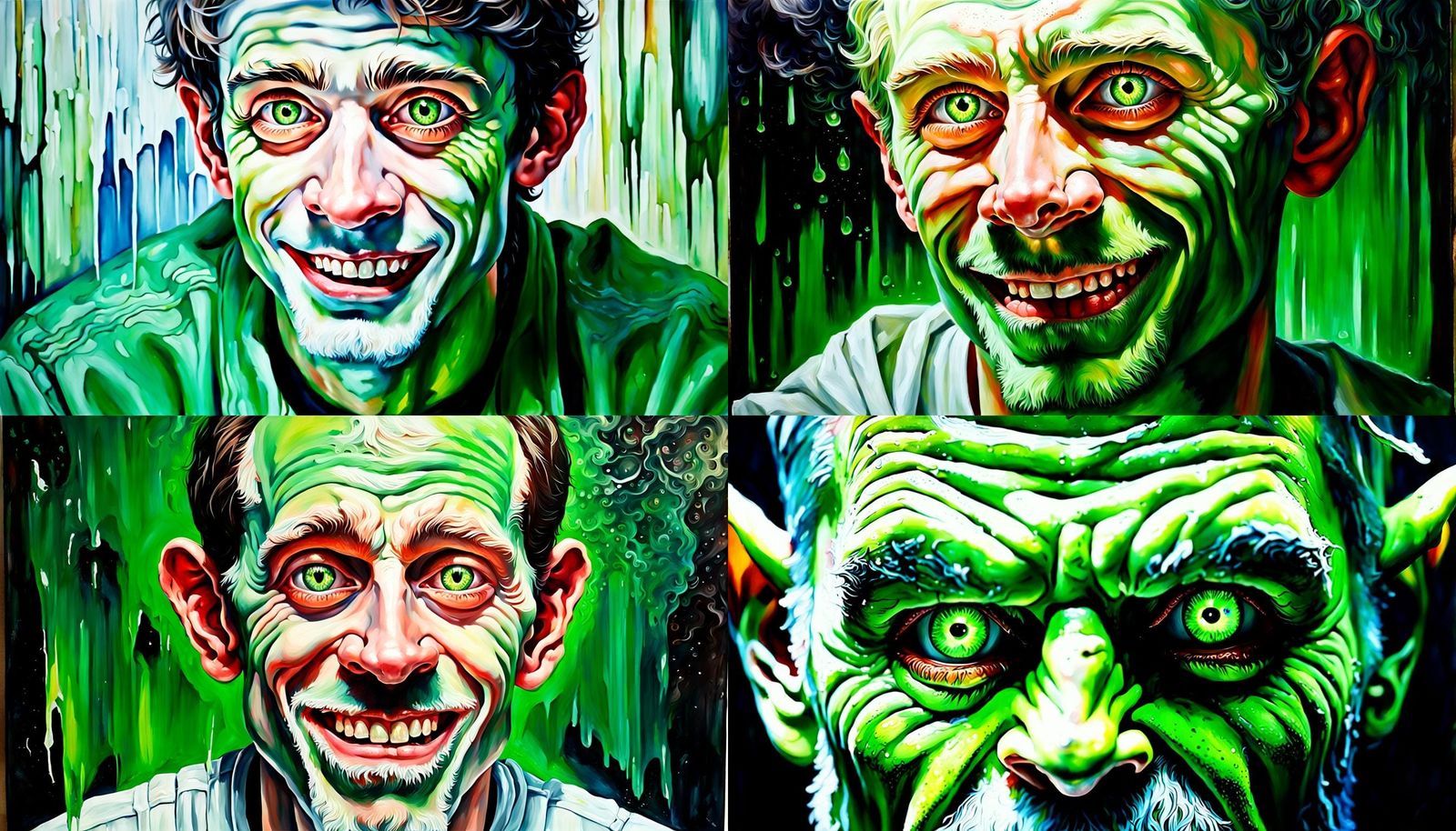 Porcelain Demon Portrait in Hyperrealism Style