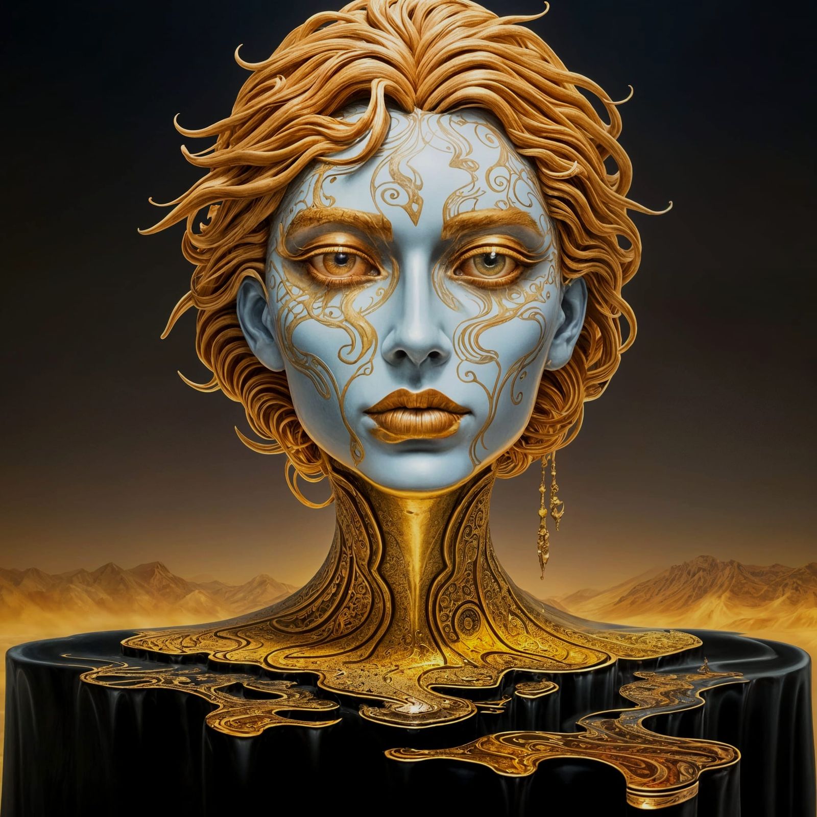 Surrealist Melting Dreamscape in Digital Matte Painting