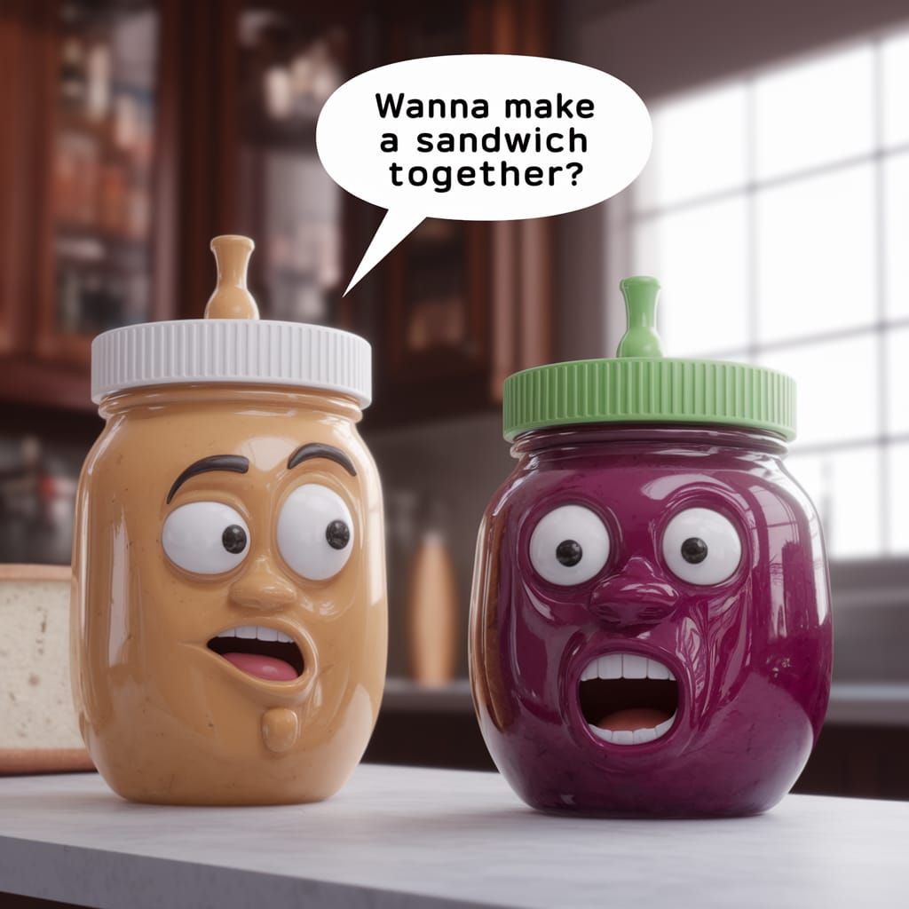 Amorous Peanut Butter Asks Jelly to Sandwich Date