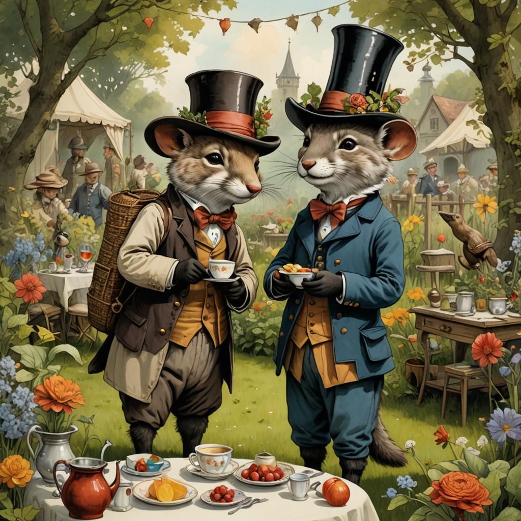 Whimsical Animal Garden Party in Storybook Style