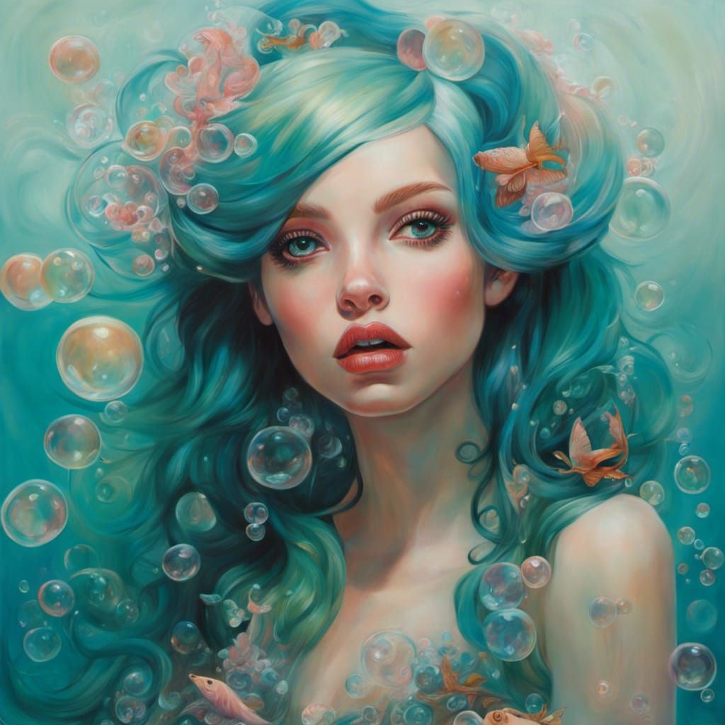 Ethereal Mermaid Princess Portrait