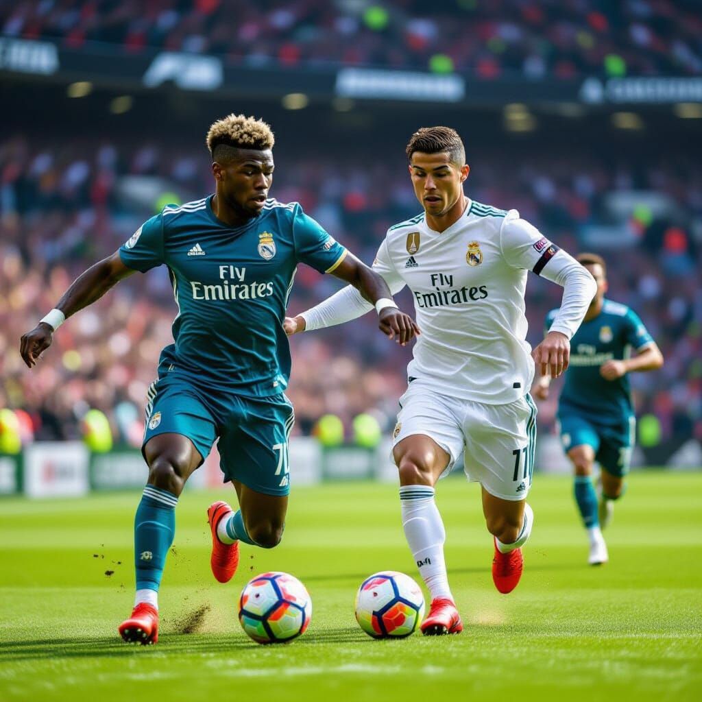 Pogba and Ronaldo Play for Benfica at Santiago Bernabeu