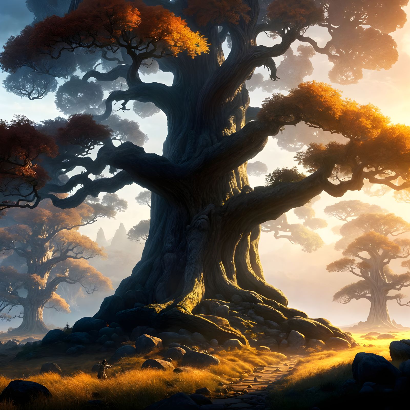 Ethereal Fantasy Landscape as a Horror Scene in Hyperdetaile...