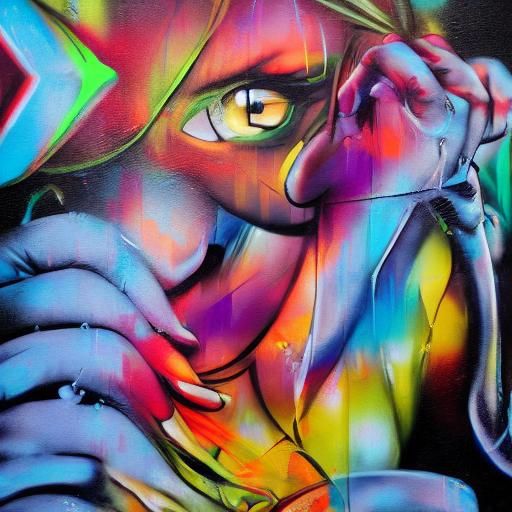 Colorful Graffiti Art of Two Friends