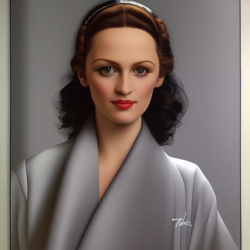 Art Deco Living Doll Portrait in 8K