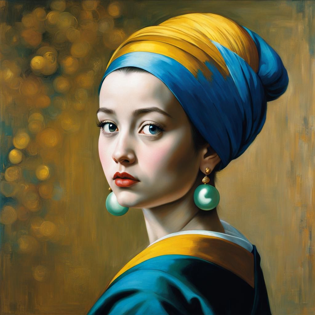 Bulma as Girl with a Pearl Earring