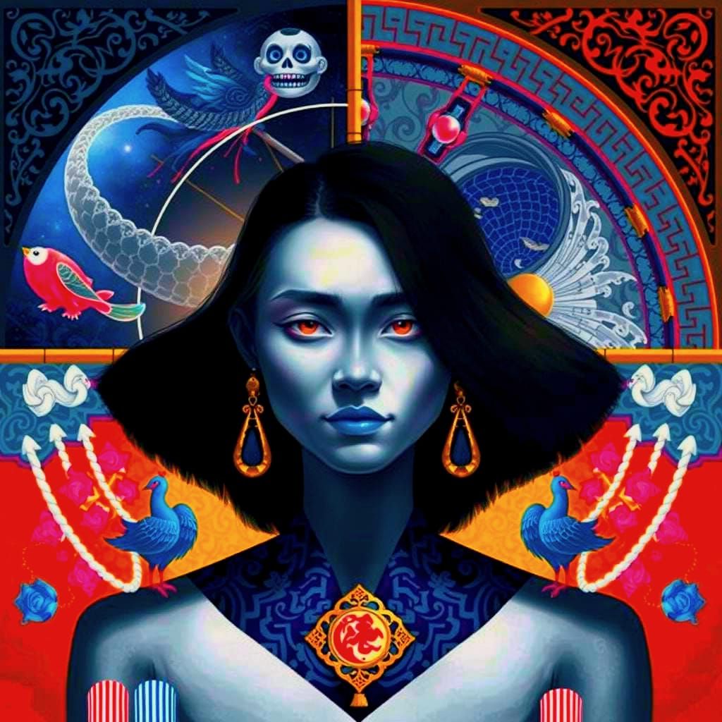 Taoist-Inspired Artwork: Dynamic Light and Shadow