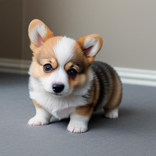 Adorable Baby Corgi Portrait