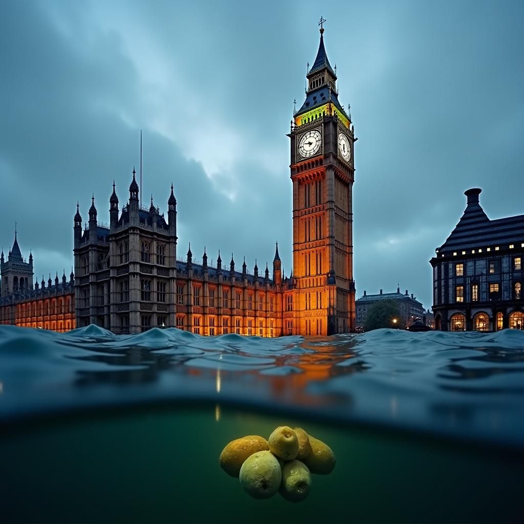 Big Ben Submerged: London Disaster Scene