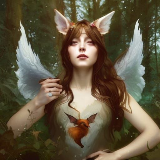Fae Creature Portrait with Fox Features